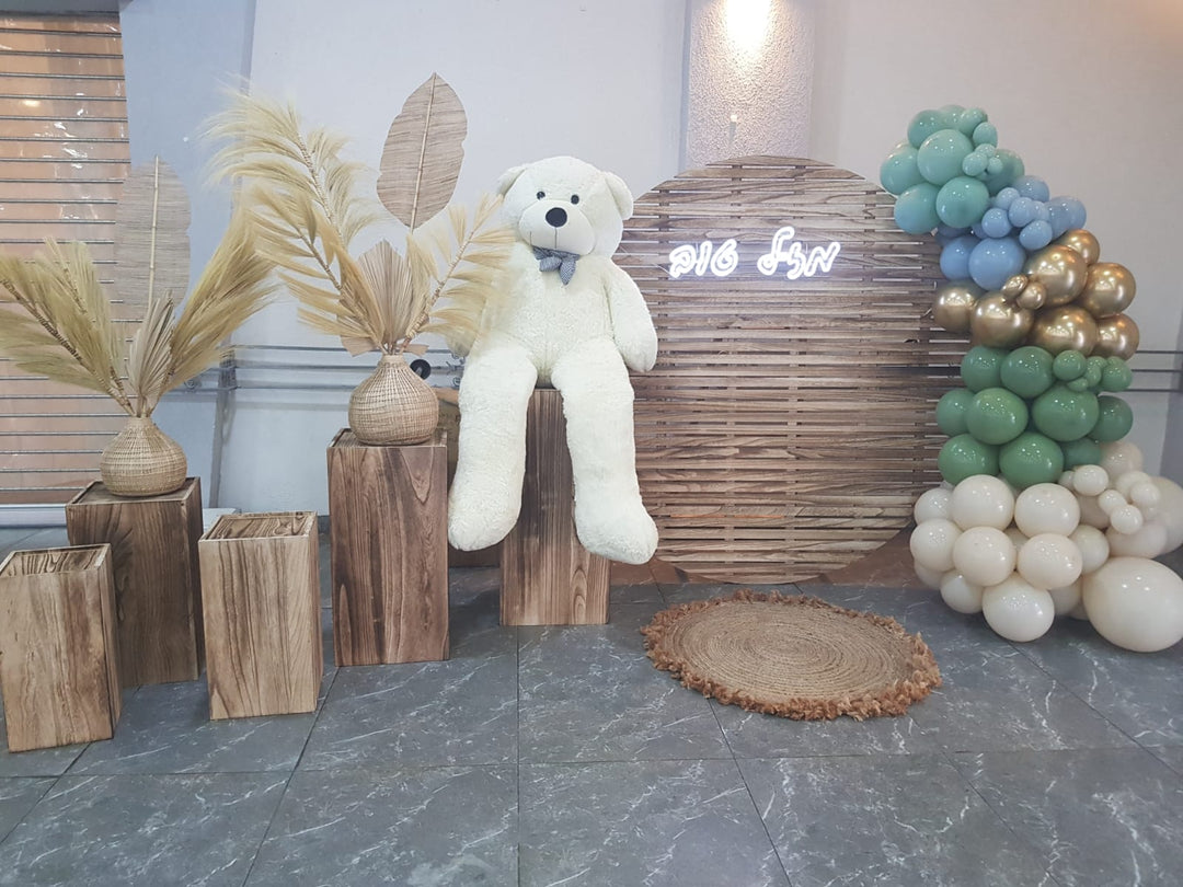 דובי ענק שתי מטר בצבע לבן שמנת (2 מטר)